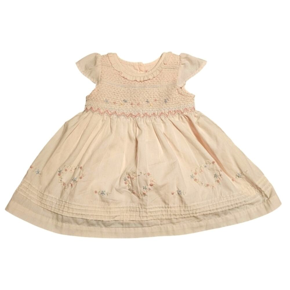 Chloe Louise Sz 3-6 Months Pale Pink dress with embroidery.